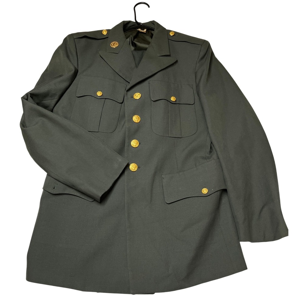 Vietnam Era US Army Military Dress Coat Jacket/pants Mens 40R Green Wool Blend - Picture 1 of 16
